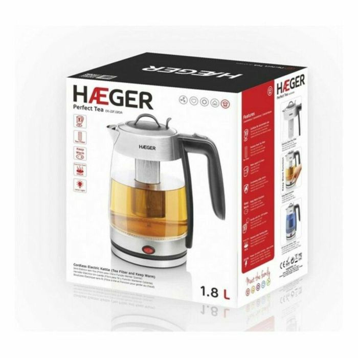 Hervidor y Tetera Eléctrica Haeger EK-22F.020A Blanco Acero Inoxidable 2200 W 1 Hervidor y Tetera Eléctrica Haeger EK-22F.020A Blanco Acero Inoxidable 2200 W 1