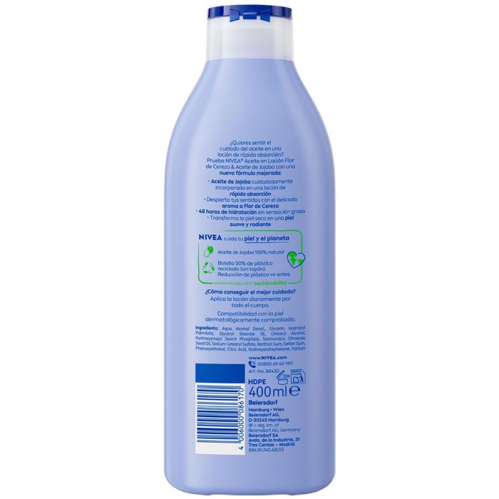 Nivea Aceite En Loción Flor Cerezo & Jojoba 1 Nivea Aceite En Loción Flor Cerezo & Jojoba 1