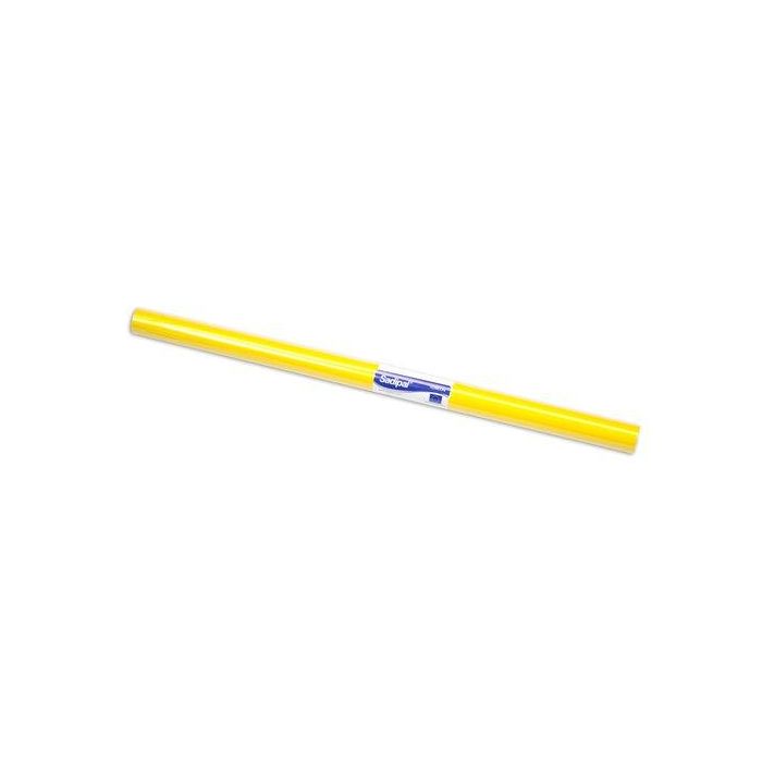 Sadipal Papel charol amarillo, rollo 25 hojas 50x65 cm, 65 g/m², pliegos trepados