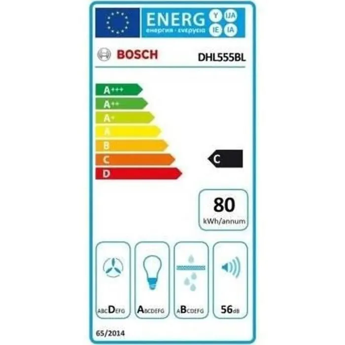Bosch DHL555BL Unidad de Filtro 650 m3/h 50 cm Clase C Acero Inoxidable Drenaje o Reciclaje 2