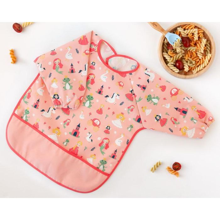 Babero Impermeable Con Mangas Rosa 0 Babero Impermeable Con Mangas Rosa 0