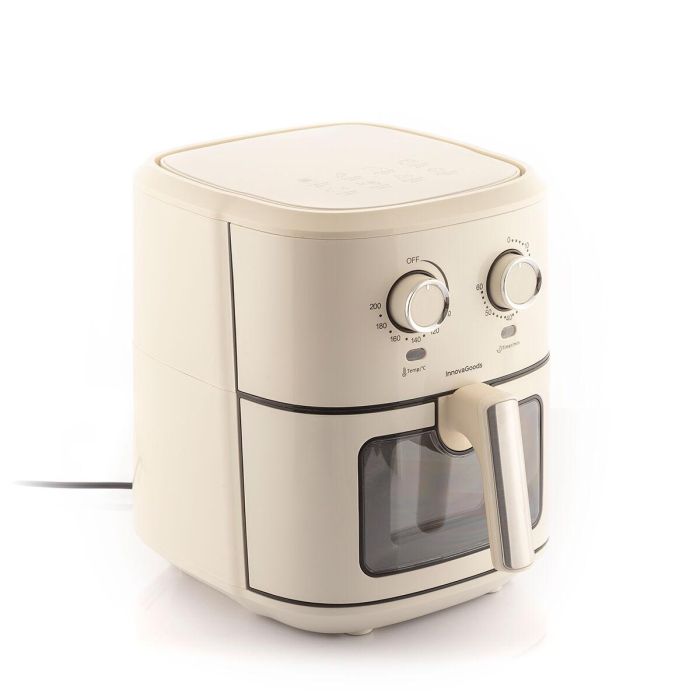 Freidora de Aire InnovaGoods Vynner Pro 6500 Crema 1700 W 6,5 L Acero Inoxidable 3