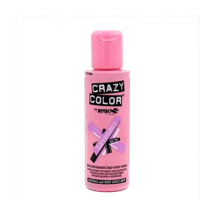 Crazy Color Tinte de Pelo Semipermanente Fantasía Lavender 54 - Dura 10-12 Lavados