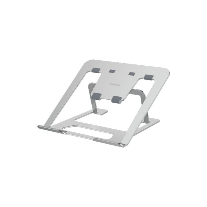 Fellowes 100138867 Soporte de Aluminio Plegable para Portátiles hasta 15", 6 Ajustes de Altura, Ergonómico