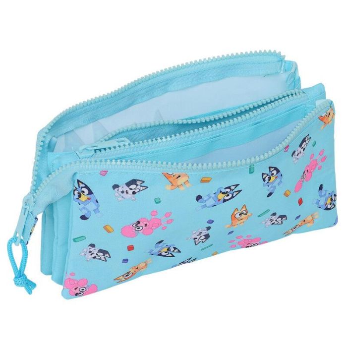 Safta Estuche Portatodo Escolar Bluey Triple, con 3 Compartimentos con Cierre de Cremallera y Medidas 120x220x30 mm 2 Safta Estuche Portatodo Escolar Bluey Triple, con 3 Compartimentos con Cierre de Cremallera y Medidas 120x220x30 mm 2