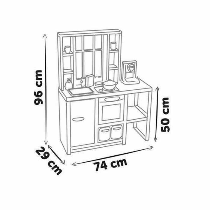 Cocina loft con 32 accesorios y muchas funciones de juego. 95,7x74x29,2 cm 3