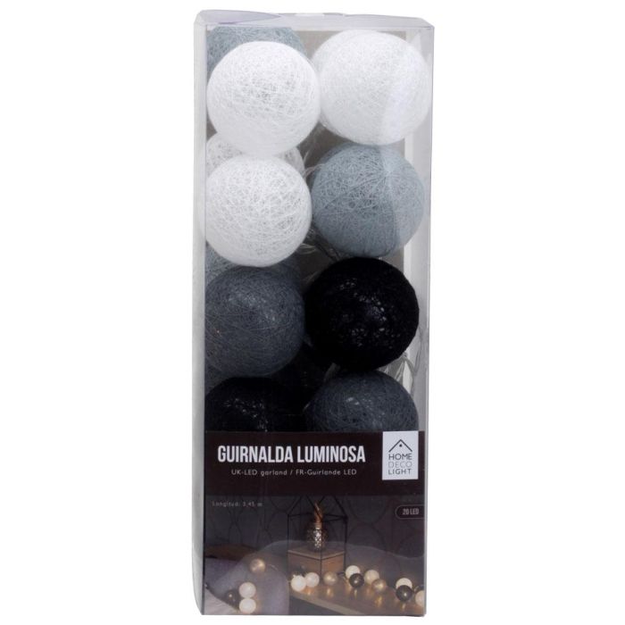 Home Deco Light Guirnalda de Luces LED Gris 20 Unidades 345cm Ambiente Decorativo 1 Home Deco Light Guirnalda de Luces LED Gris 20 Unidades 345cm Ambiente Decorativo 1