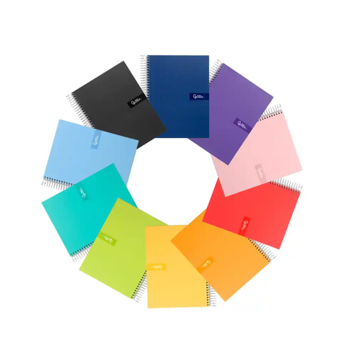 Liderpapel Cuaderno espiral A4 crafty tapa forrada 80 hojas 90gr rayado horizontal con margen colores surtidos 1