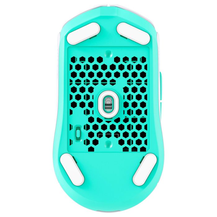 HyperX Pulsefire Haste 2 Core Ratón Gaming Inalámbrico 12000 PPP, Switches TTC Gold, 8R2E7AA, Blanco/Verde/Púrpura