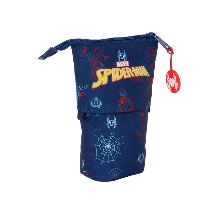 Estuche Cubilete Spider-Man Neon Azul marino 8 x 19 x 6 cm 1