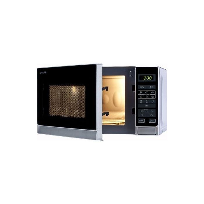 MICROONDAS SHARP R242INW - 800W - 20 LITROS - CONTROL TÁCTIL - 11 NIVELES POTENCIA - 8 FUNCIONES AUTOMÁTICAS DE COCCIÓN - COLOR PLATA 1 MICROONDAS SHARP R242INW - 800W - 20 LITROS - CONTROL TÁCTIL - 11 NIVELES POTENCIA - 8 FUNCIONES AUTOMÁTICAS DE COCCIÓN - COLOR PLATA 1