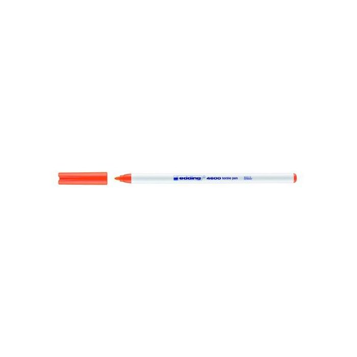 Marcador Textil Edding 4600 (Fino) Naranja Neon 10 unidades