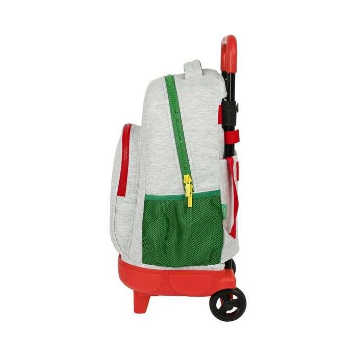Mochila Escolar con Ruedas Benetton Pop Gris (33 x 45 x 22 cm) 2 Mochila Escolar con Ruedas Benetton Pop Gris (33 x 45 x 22 cm) 2