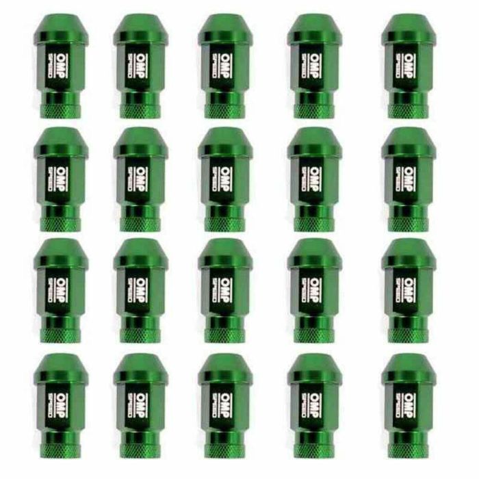 Set Tuercas OMP ELE20026 40 mm M12 x 1,25 20 uds Verde (Reacondicionado A+) 3