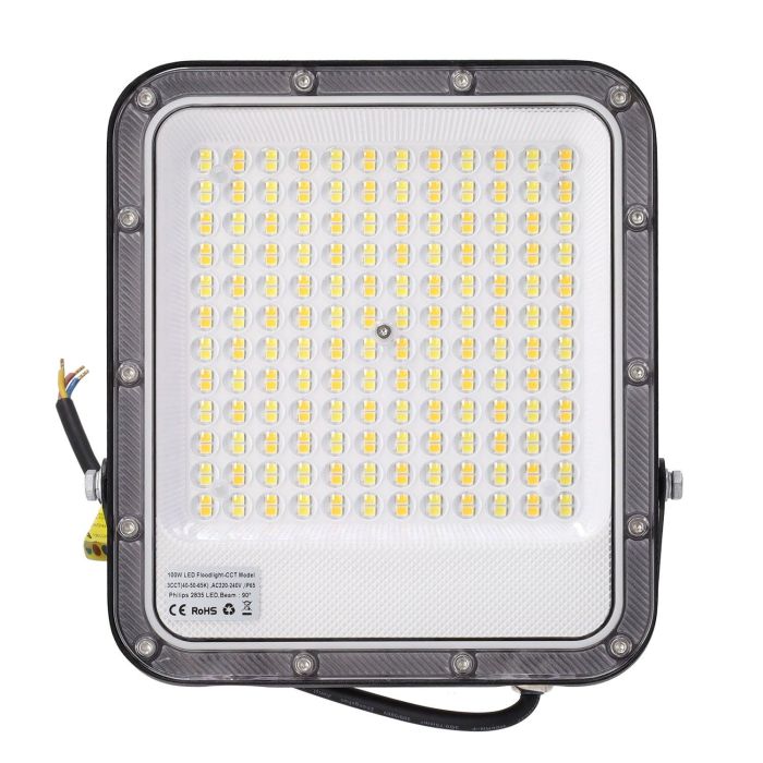 Foco Proyector LED 100W 110Lm/W 90º IP65 CCT con Tonalidad de Luz Regulable 4000/5000/6500ºK para Exterior 2 Foco Proyector LED 100W 110Lm/W 90º IP65 CCT con Tonalidad de Luz Regulable 4000/5000/6500ºK para Exterior 2