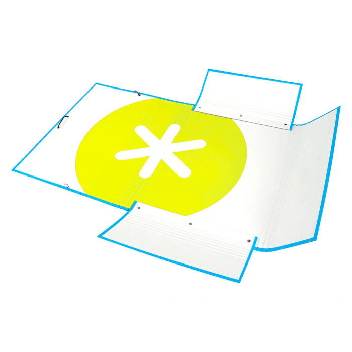 Antartik Carpeta Tres Solapas Cierre Gomas Cartón Forrado A4 Azul 8