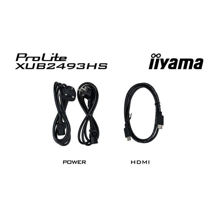 Iiyama XUB2493HS-B6 Monitor 24" IPS FHD 1920x1080 100Hz 4ms HDMI DisplayPort Altavoces Ajuste Altura 9