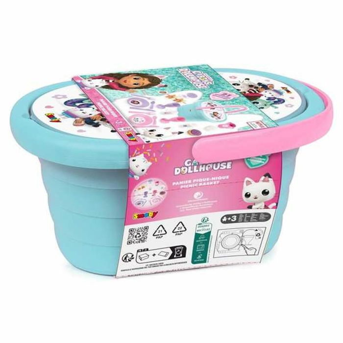 Smoby Cesta de Picnic La Casa de Muñecas de Gabby con 23 Accesorios para Niños +3 Años 1 Smoby Cesta de Picnic La Casa de Muñecas de Gabby con 23 Accesorios para Niños +3 Años 1