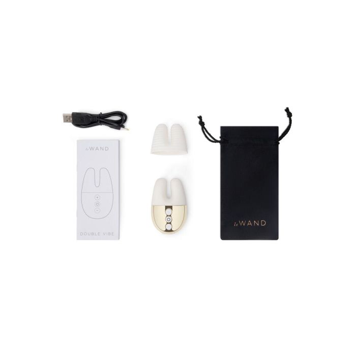 Vibrador Doble Estimulación Le Wand Blanco 18 Vibrador Doble Estimulación Le Wand Blanco 18