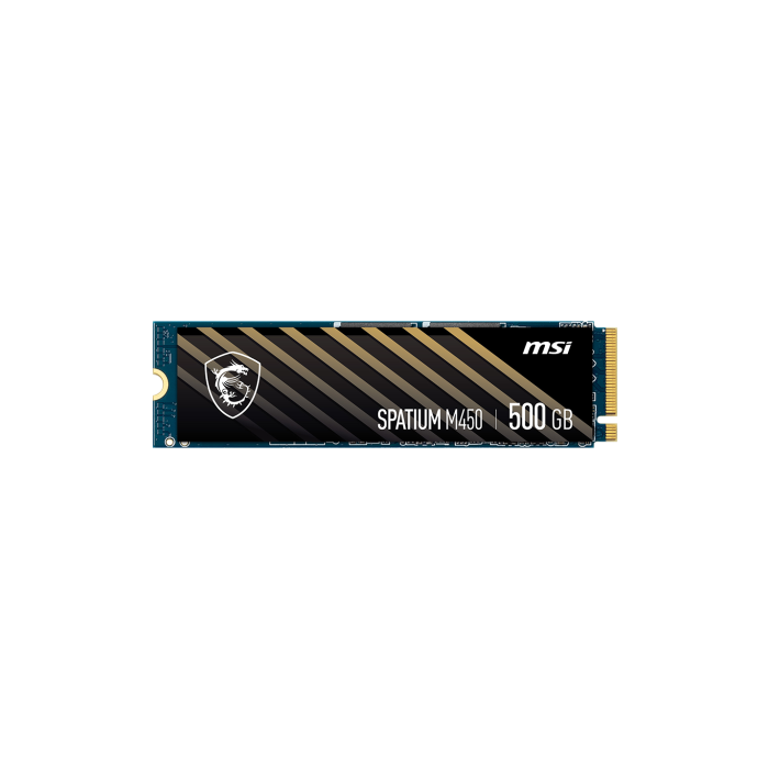 MSI Spatium M450 PCIe 4.0 NVMe M.2 500GB V1 SSD - S78-440K380-P83, 3000 MB/s Lectura, 2000 MB/s Escritura, 3D NAND 4