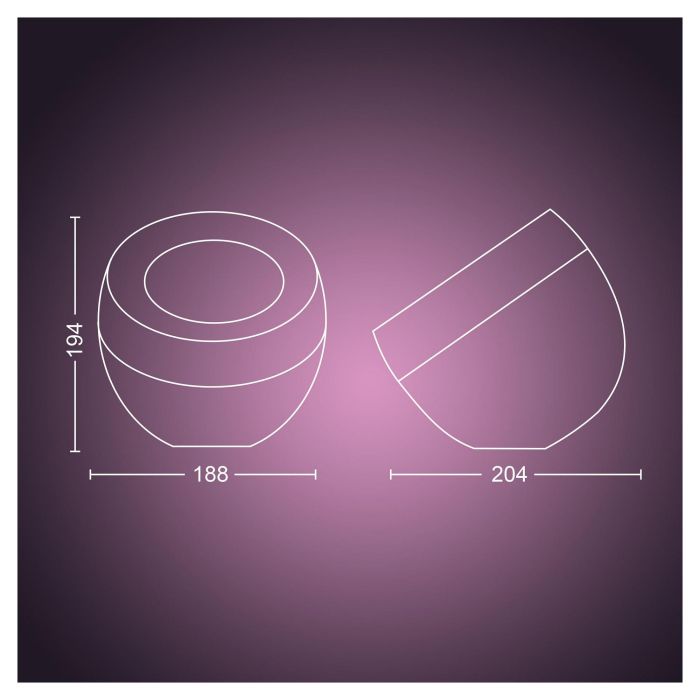 Philips Hue Lámpara Iris White & Color Ambiance Bluetooth Negro Compatible con Alexa Google Assistant Apple HomeKit