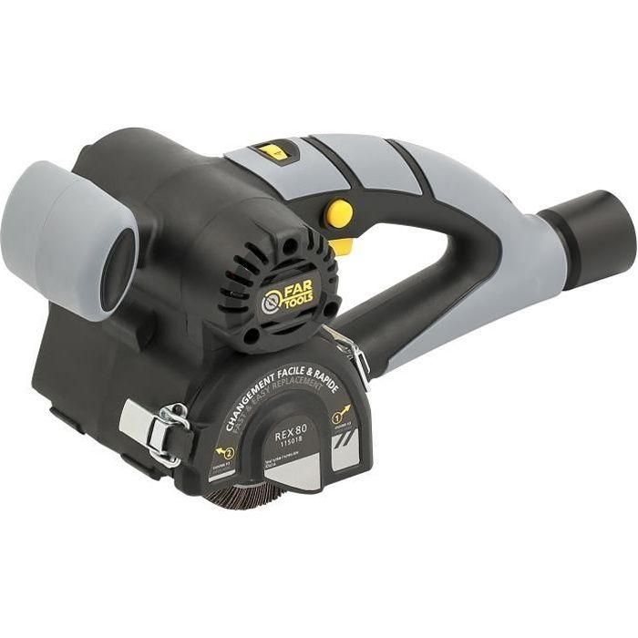 Renovador compacto 420W cepillo abatible abrasivo Ø80mm