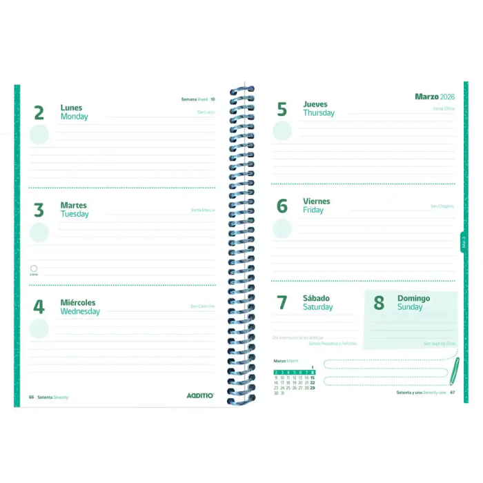 Additio Agenda Escolar Comunicación Familia/Centro Primaria Semana Vista A5 Colores Surtidos 150x210 mm 1 Additio Agenda Escolar Comunicación Familia/Centro Primaria Semana Vista A5 Colores Surtidos 150x210 mm 1