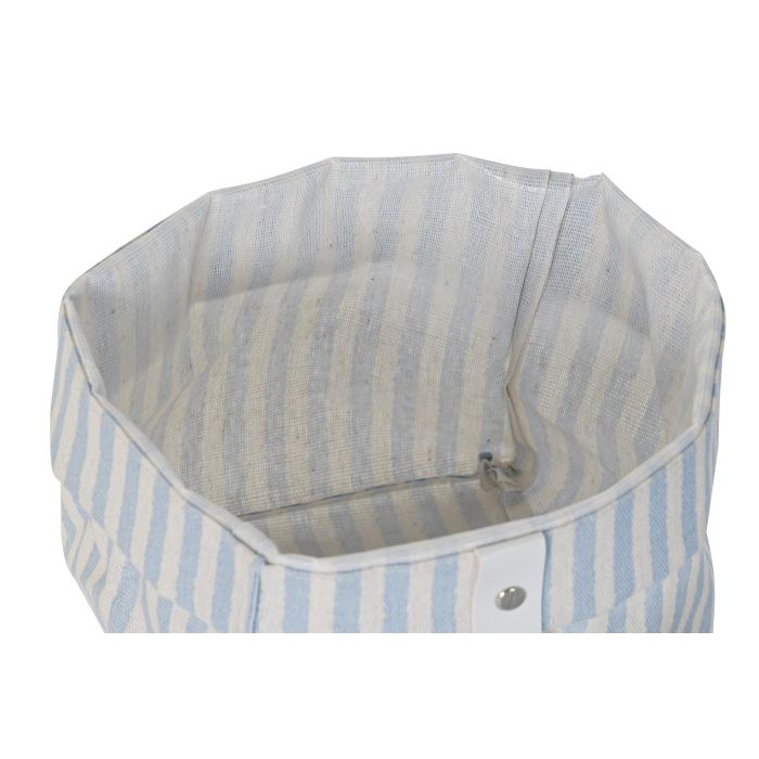 DKD Home Decor Cesta Naranja 14 x 14 x 14 cm Set de 3 Piezas Algodón y Poliéster Rayas New 2