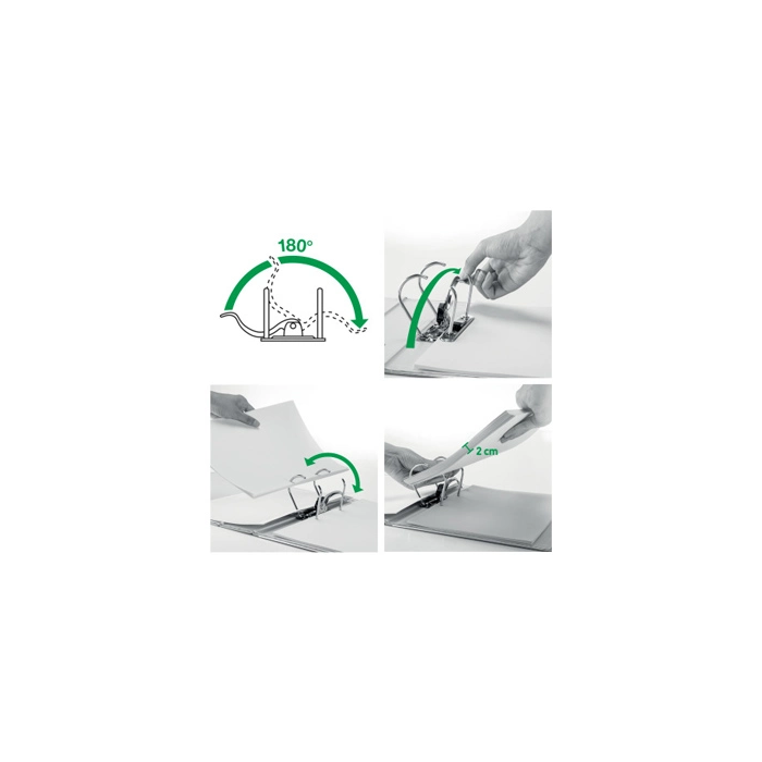 Leitz Archivador de Palanca 180º DIN A4 Maxi Polipropileno Lomo 80 mm Azul 3