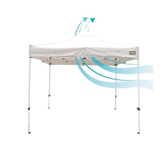 Color Baby Cenador Plegable con Altura Ajustable 300x300x220 cm, Acero y Oxford 420D, con Bolsa de Transporte