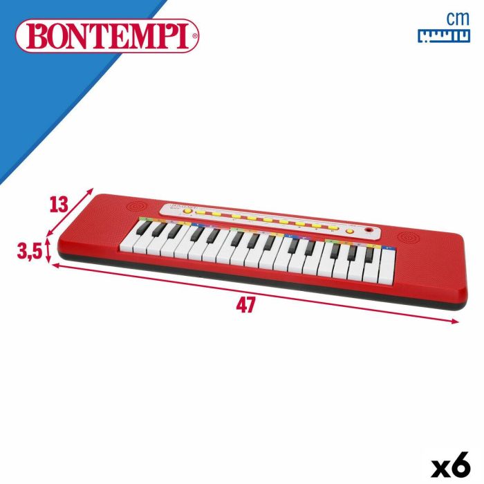 Teclado Bontempi 47 x 3,5 x 13 cm (6 Unidades) 16 Teclado Bontempi 47 x 3,5 x 13 cm (6 Unidades) 16