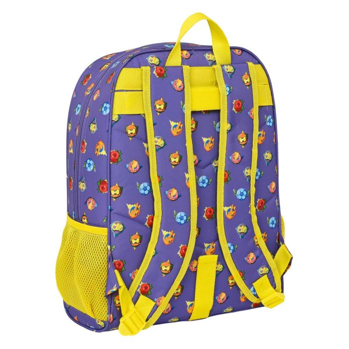 Mochila Escolar SuperThings Guardians of Kazoom Amarillo Morado 32 x 42 x 14 cm 2