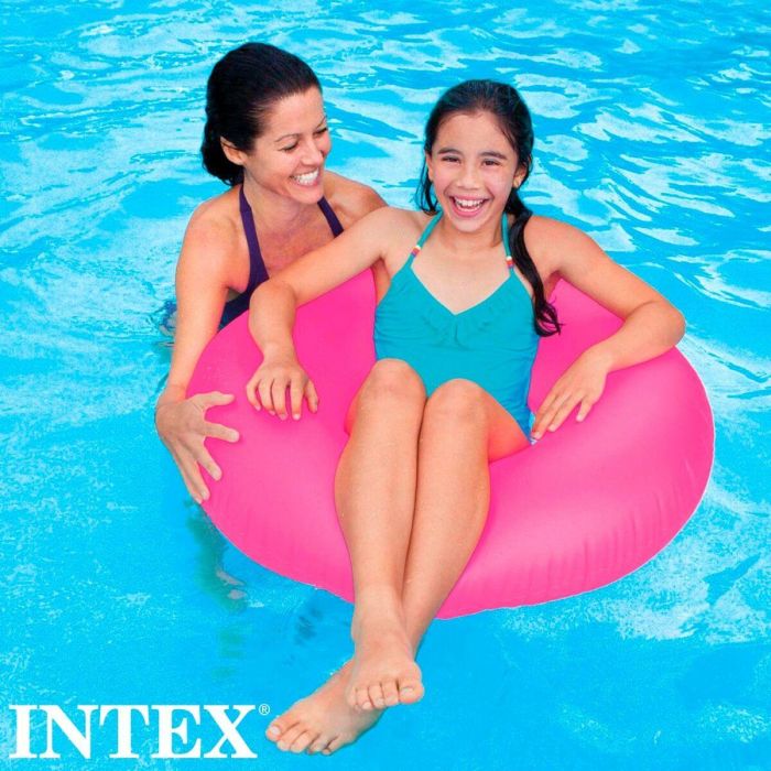 Flotador Hinchable Donut Intex Neon 91 x 91 cm (24 Unidades) 2