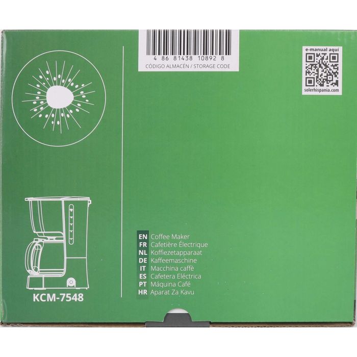 Cafetera Americana Kiwi 1.2L 900W (4 Unidades) 3 Cafetera Americana Kiwi 1.2L 900W (4 Unidades) 3