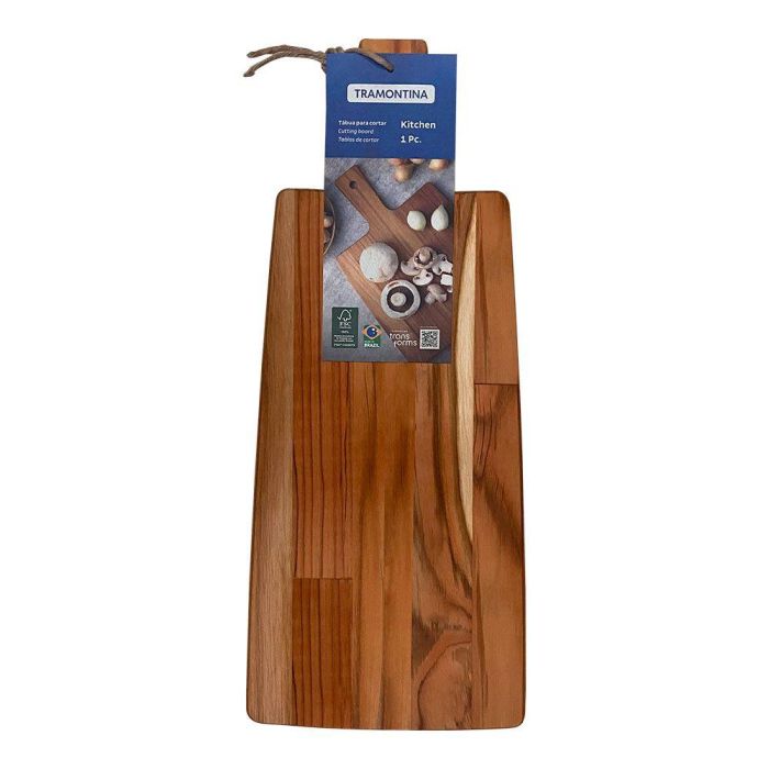 Tramontina Tabla para cortar y servir en Madera de Teca FSC con Mango 37,5 x 19,5 x 1,8 cm Tramontina Tabla para cortar y servir en Madera de Teca FSC con Mango 37,5 x 19,5 x 1,8 cm
