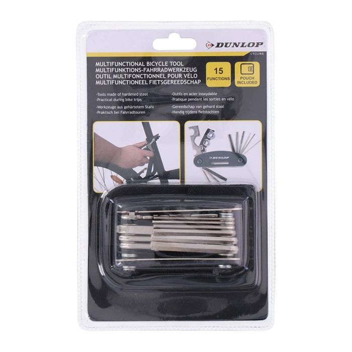 Dunlop Multiherramienta para Bicicleta 15 Funciones Acero Negro Colores Surtidos 2