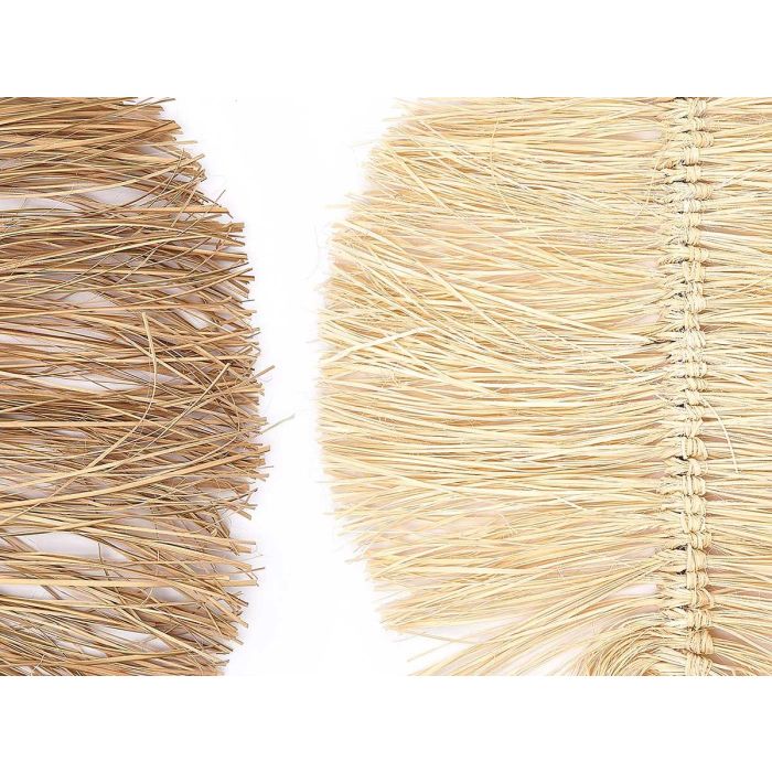 Giftdecor Colgante Hoja Palma Rattan Fibra Natural 34x50x1 cm 2 Colores Beige Marron 1