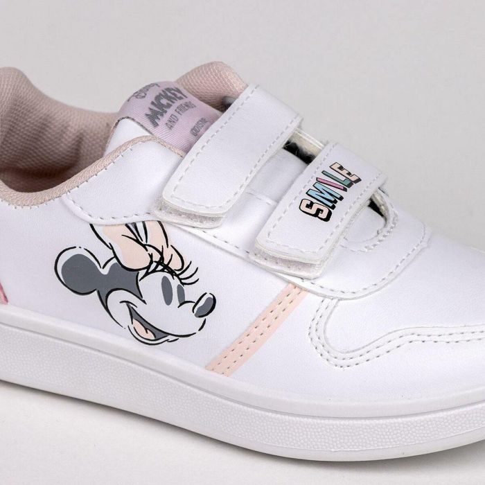 Zapatillas Deportivas Infantiles Minnie Mouse Velcro Blanco 3 Zapatillas Deportivas Infantiles Minnie Mouse Velcro Blanco 3