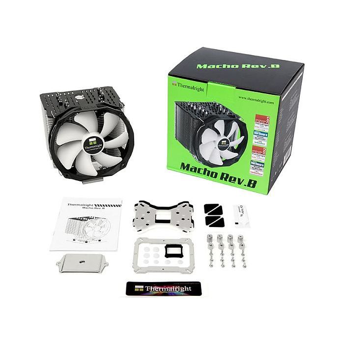 Thermalright Macho Rev.B Enfriador CPU FMx.AM3/4.115x.20xx TDP 280W Plata 1 Ventilador 6 Tubos Disipadores 8