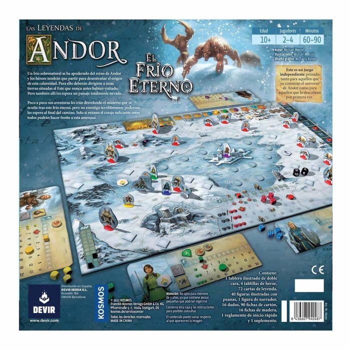 Devir Juego de Mesa Las Leyendas de Andor: Frío Eterno - Juego de Estrategia Cooperativo para 2-4 Jugadores, 70 Minutos, +10 Años 3