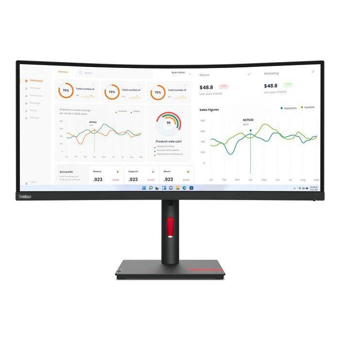 Lenovo 34" 21:9 Vertical Alignment 3440 x 1440, Modular Camera Support, 0.232x0.232 mm, 110 dpi, 3000:1, 350 cd/m² Lenovo 34" 21:9 Vertical Alignment 3440 x 1440, Modular Camera Support, 0.232x0.232 mm, 110 dpi, 3000:1, 350 cd/m²