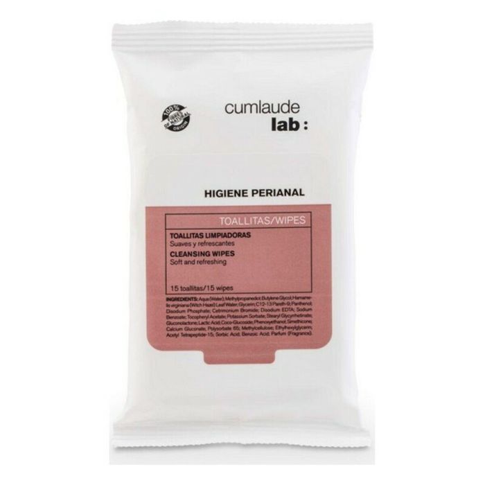Cumlaude Lab CUM Toallitas Perianales con pH Fisiológico para Limpieza Íntima Suave y Alivio de Hemorroides y Fisuras 15 unidades Cumlaude Lab CUM Toallitas Perianales con pH Fisiológico para Limpieza Íntima Suave y Alivio de Hemorroides y Fisuras 15 unidades