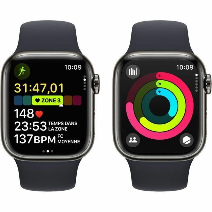 Apple Watch Series 9 GPS + Cellular - 41 mm - Caja de acero grafito - Correa deportiva medianoche - M/L 2