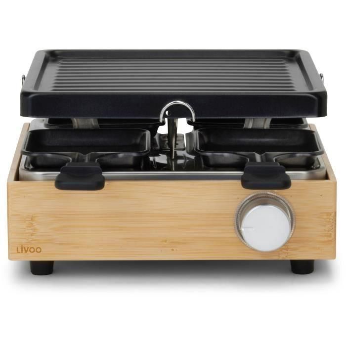 Raclette para 4 personas - LIVOO - DOC311 - 800W - 4 personas - Bandeja grill antiadherente extraíble - Termostato regulable 1 Raclette para 4 personas - LIVOO - DOC311 - 800W - 4 personas - Bandeja grill antiadherente extraíble - Termostato regulable 1