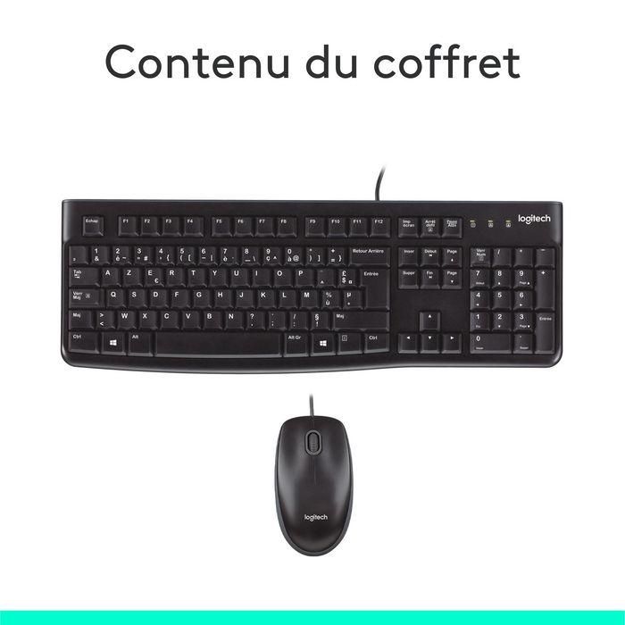 Logitech MK120 Teclado y Mouse USB Francés AZERTY con Cable 15