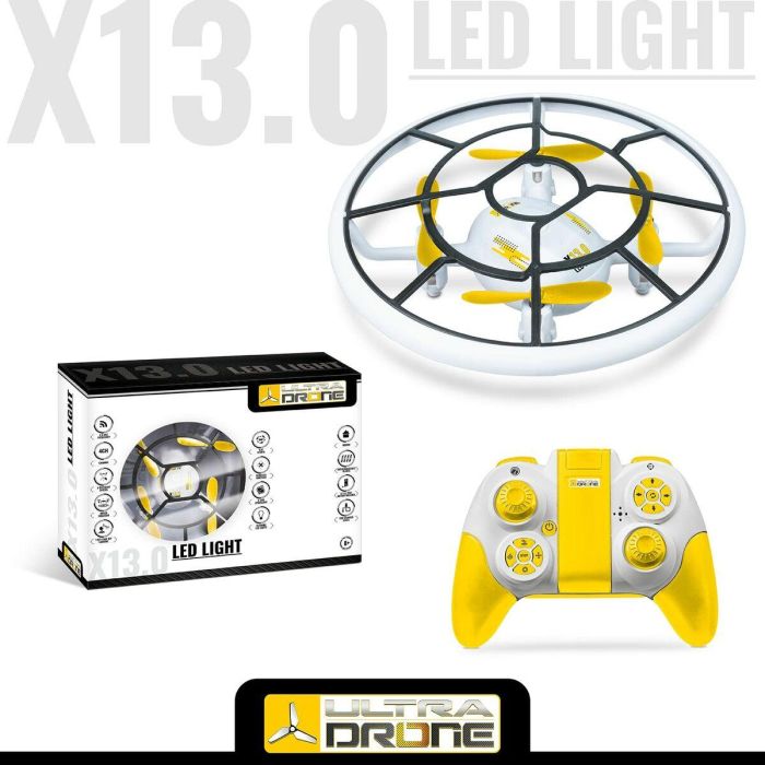 Mondo Motors - Dron de radio controlado - Efectos de luz - Ultradrone X13 LED Light - Diametre 13cm 6 Mondo Motors - Dron de radio controlado - Efectos de luz - Ultradrone X13 LED Light - Diametre 13cm 6