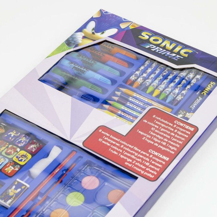 Set papelería coloreable caja sonic prime 45.0x26.70x 3 cm 1 Set papelería coloreable caja sonic prime 45.0x26.70x 3 cm 1