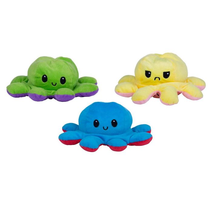 Pulpo de peluche reversible, colores surtidos, ø 19 cm Pulpo de peluche reversible, colores surtidos, ø 19 cm