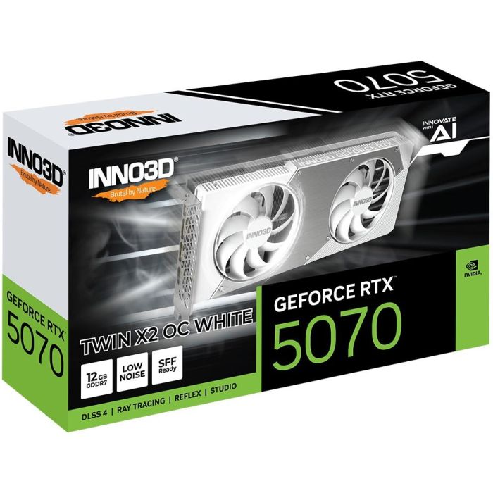 Inno3D RTX5070 TWIN X2 OC WHITE NVIDIA GeForce RTX 5070 12GB GDDR7 HDMI 3xDisplayPort 1 Inno3D RTX5070 TWIN X2 OC WHITE NVIDIA GeForce RTX 5070 12GB GDDR7 HDMI 3xDisplayPort 1