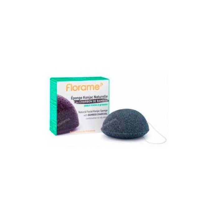 Purete Esponja Facial Konjac Carbón de Bambú. Limpia, purifica y exfolia pieles mixtas a grasas.